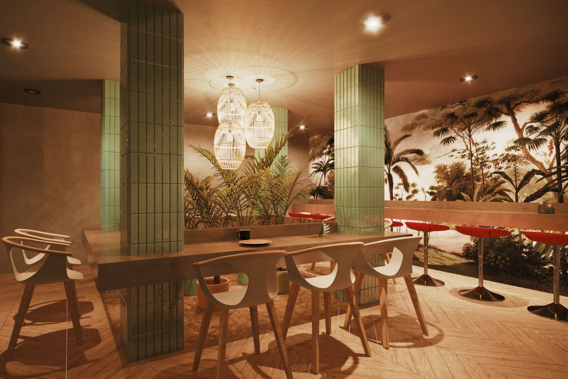 Tropical bruch restaurant